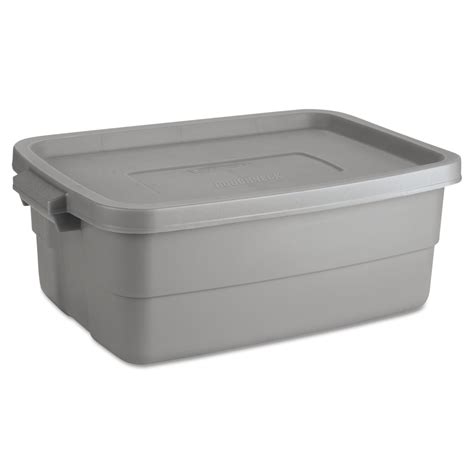 roughneck storage box 10 gal steel gray|rubbermaid roughneck stackable storage containers.